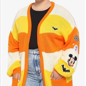 Disney Mickey Halloween Candy Corn Cardigan